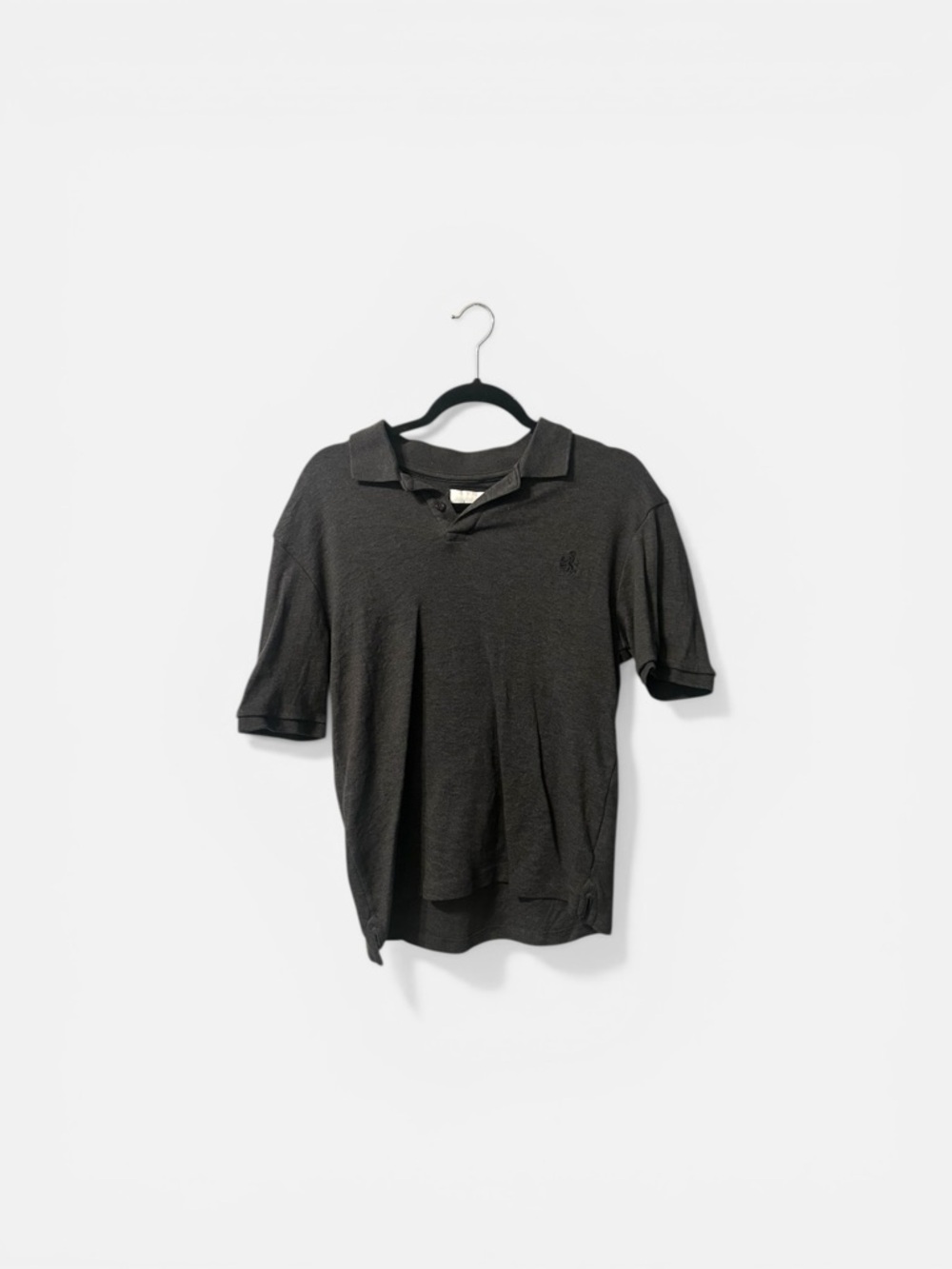 5/$25 Men's Dark Gray Polo Shirt - Classic Short Sleeve